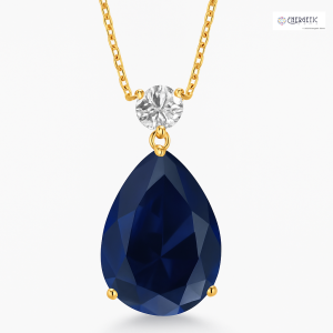 Blue Sapphire Diamond Necklace