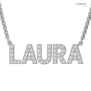 Custom Diamond Name Pendant Necklace