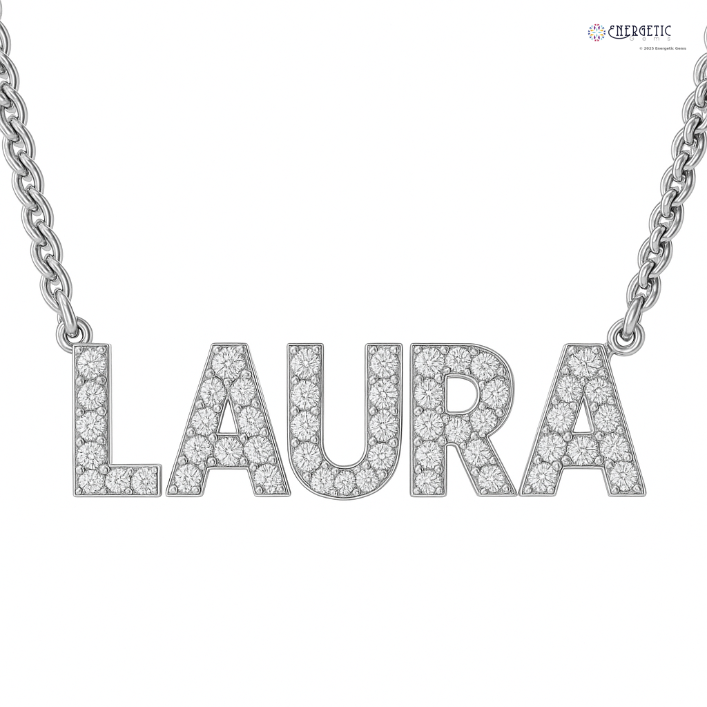Custom Diamond Name Pendant Necklace