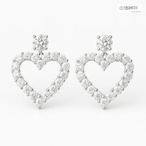 Diamond Heart Earrings