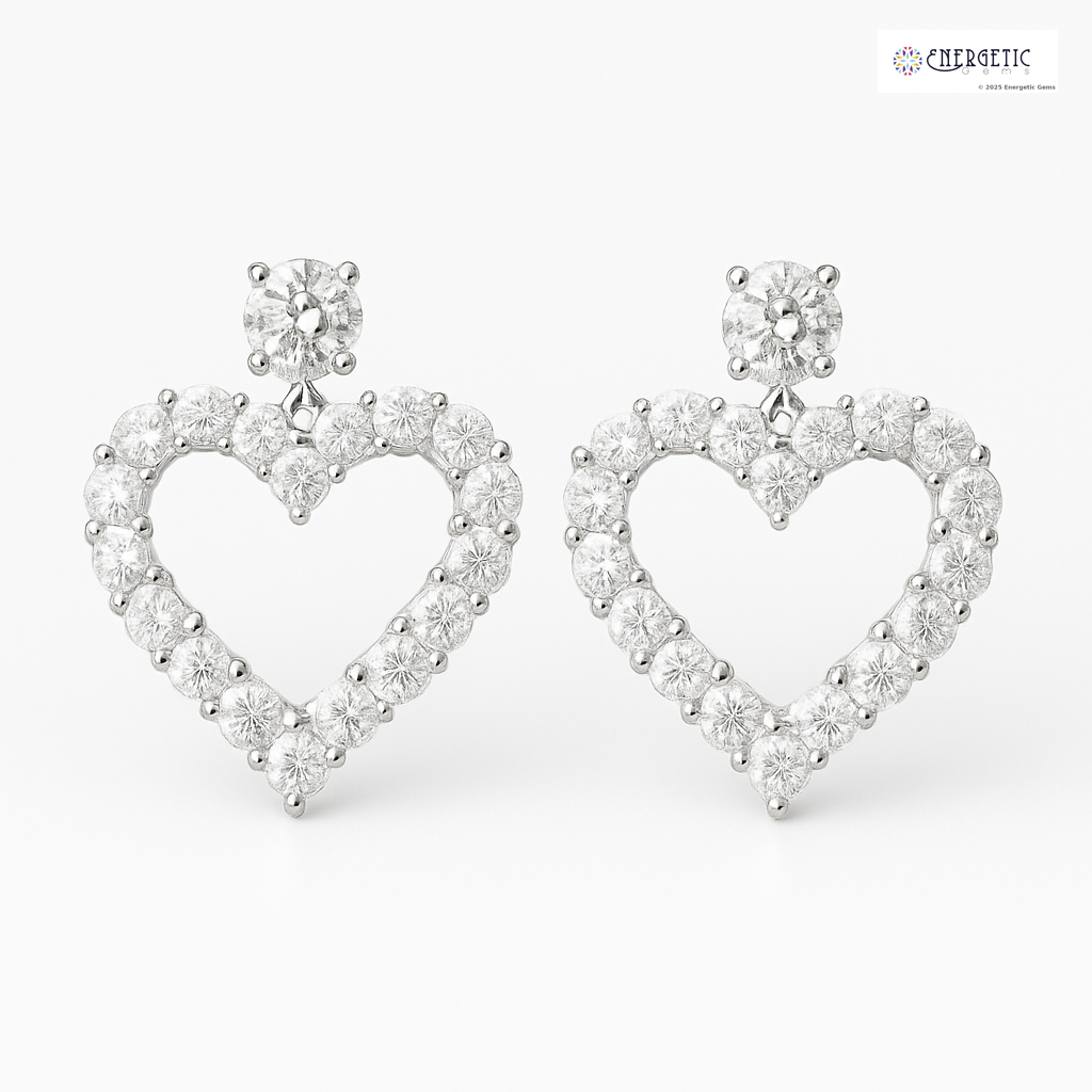 Diamond Heart Earrings