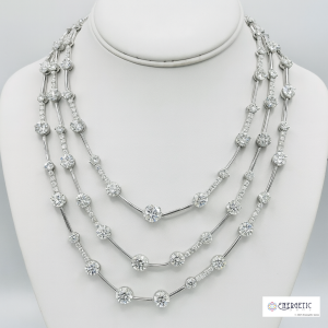 Triple-Strand Diamond Necklace 