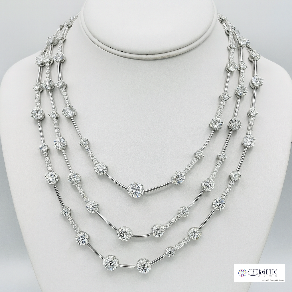 Triple-Strand Diamond Necklace 