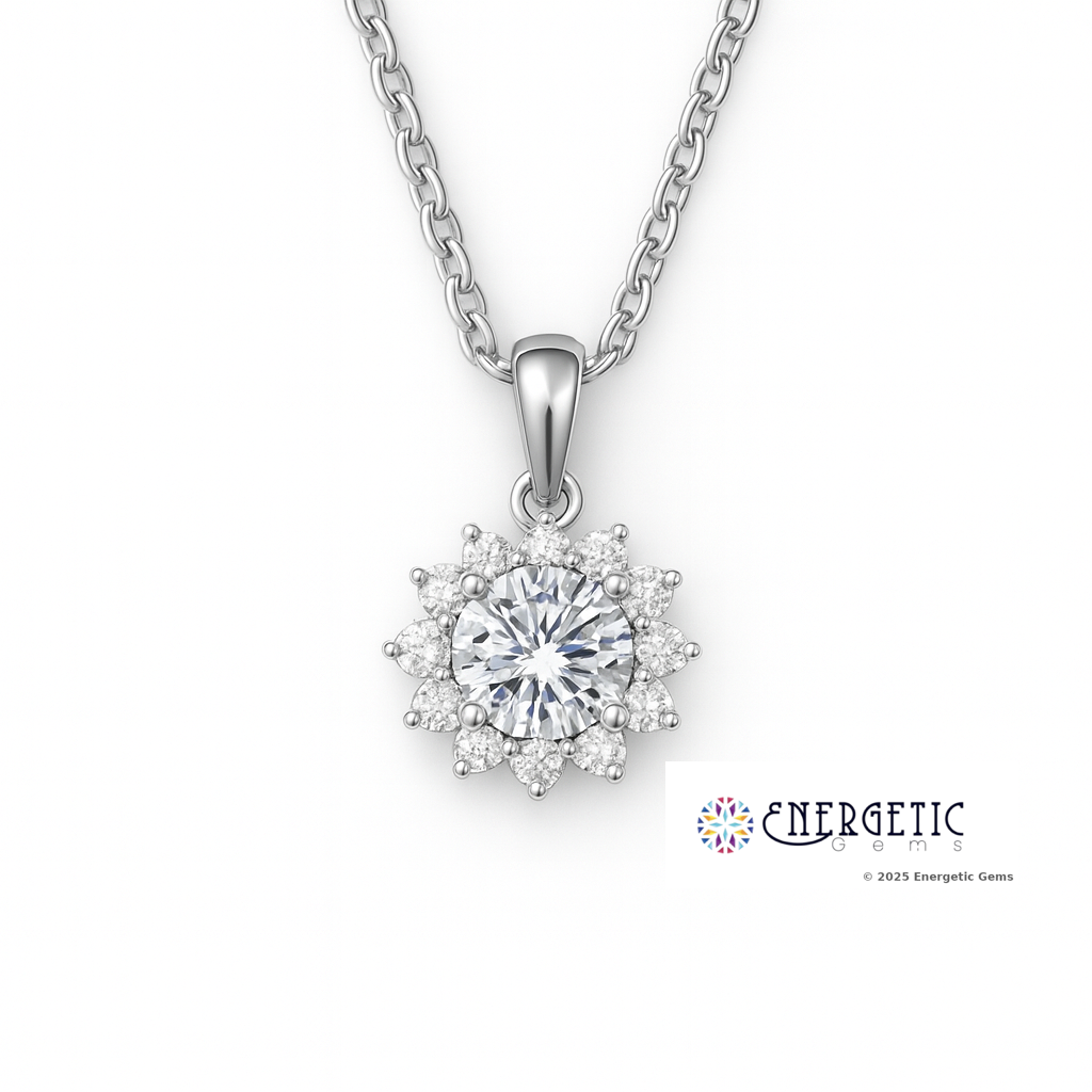 Snowflake Diamond Pendant Necklace