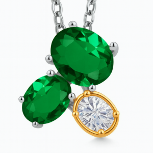 Three-stone pendant necklace
