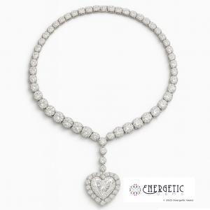 Heart-Shaped Diamond Drop Necklace