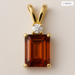 Natural Hessonite Garnet (Gomed) Pendant