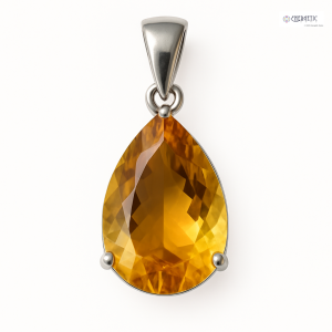 Pear Cut Citrine Pendant