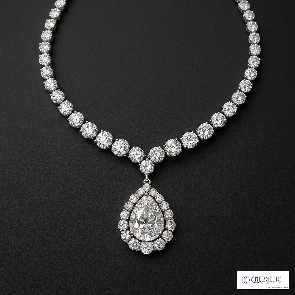 Pear Cut Luxury Diamond Necklace