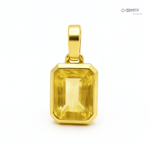 Natural Yellow Sapphire Pendant