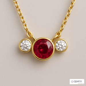 Ruby & Diamond Pendant Necklace