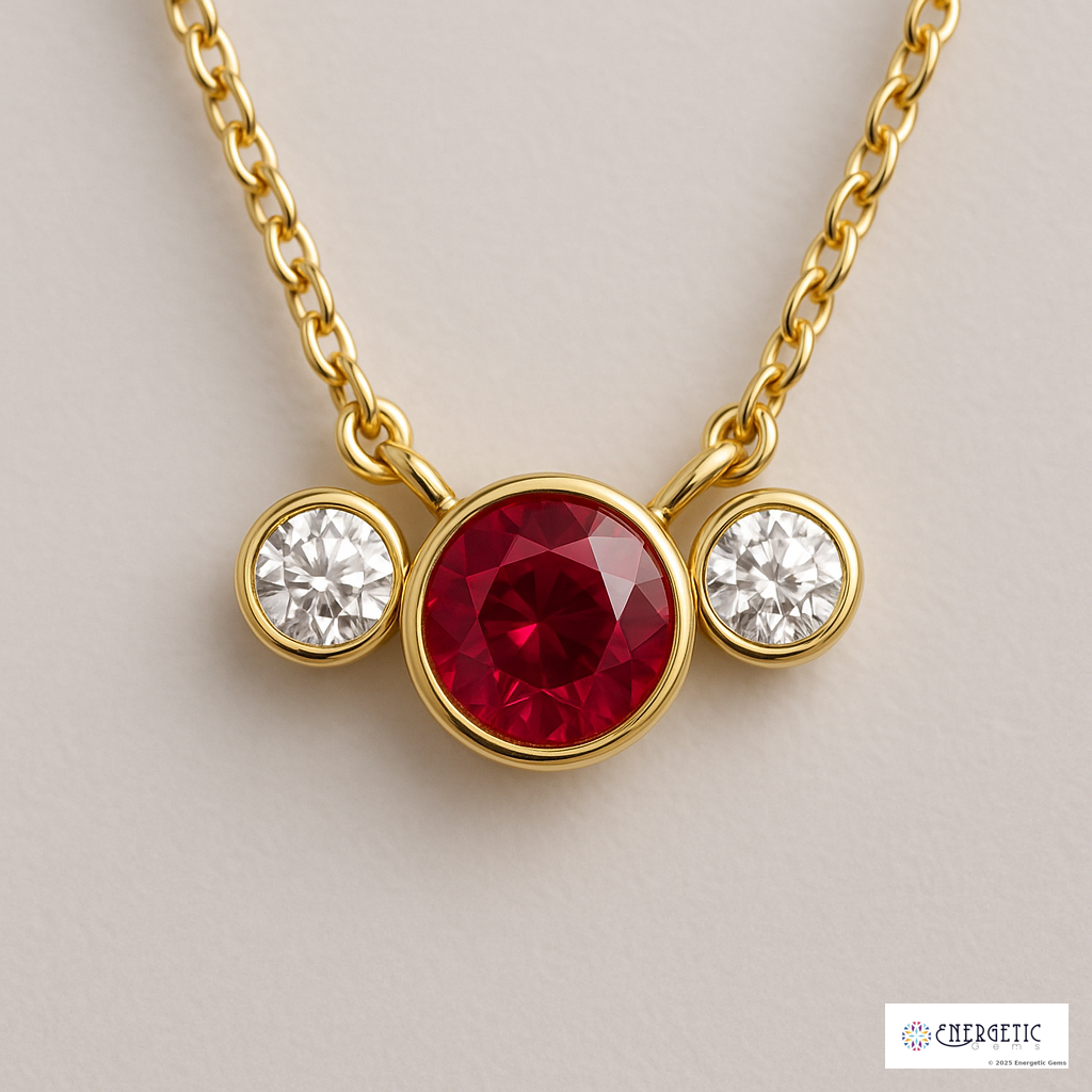 Ruby & Diamond Pendant Necklace
