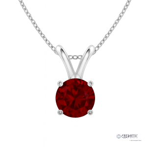 Natural Ruby Pendant Necklace 