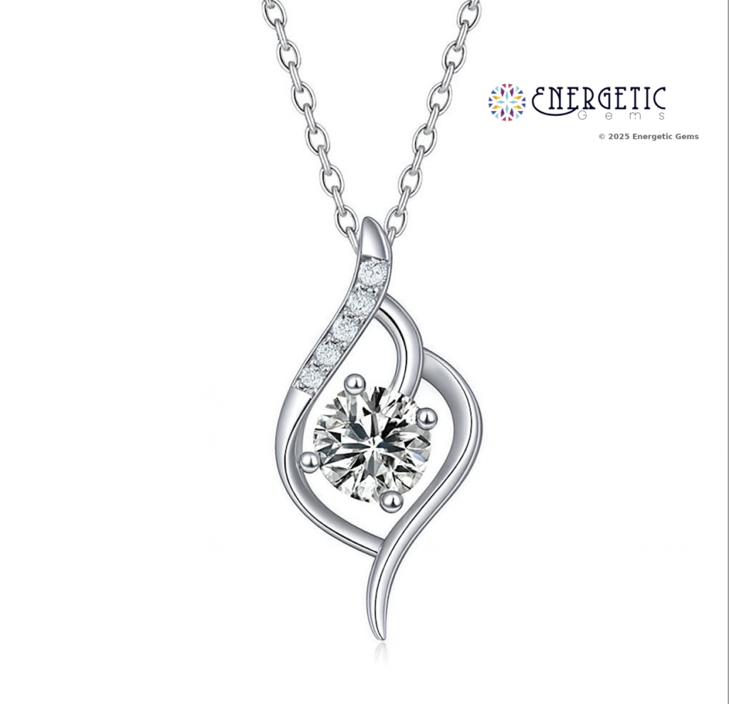 Platinum Diamond Swirl Pendant