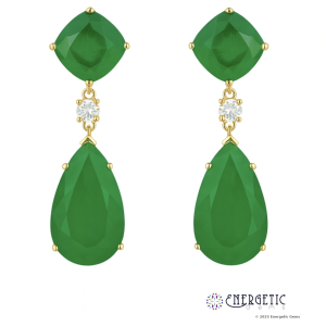 Emerald & Diamond Drop Earrings