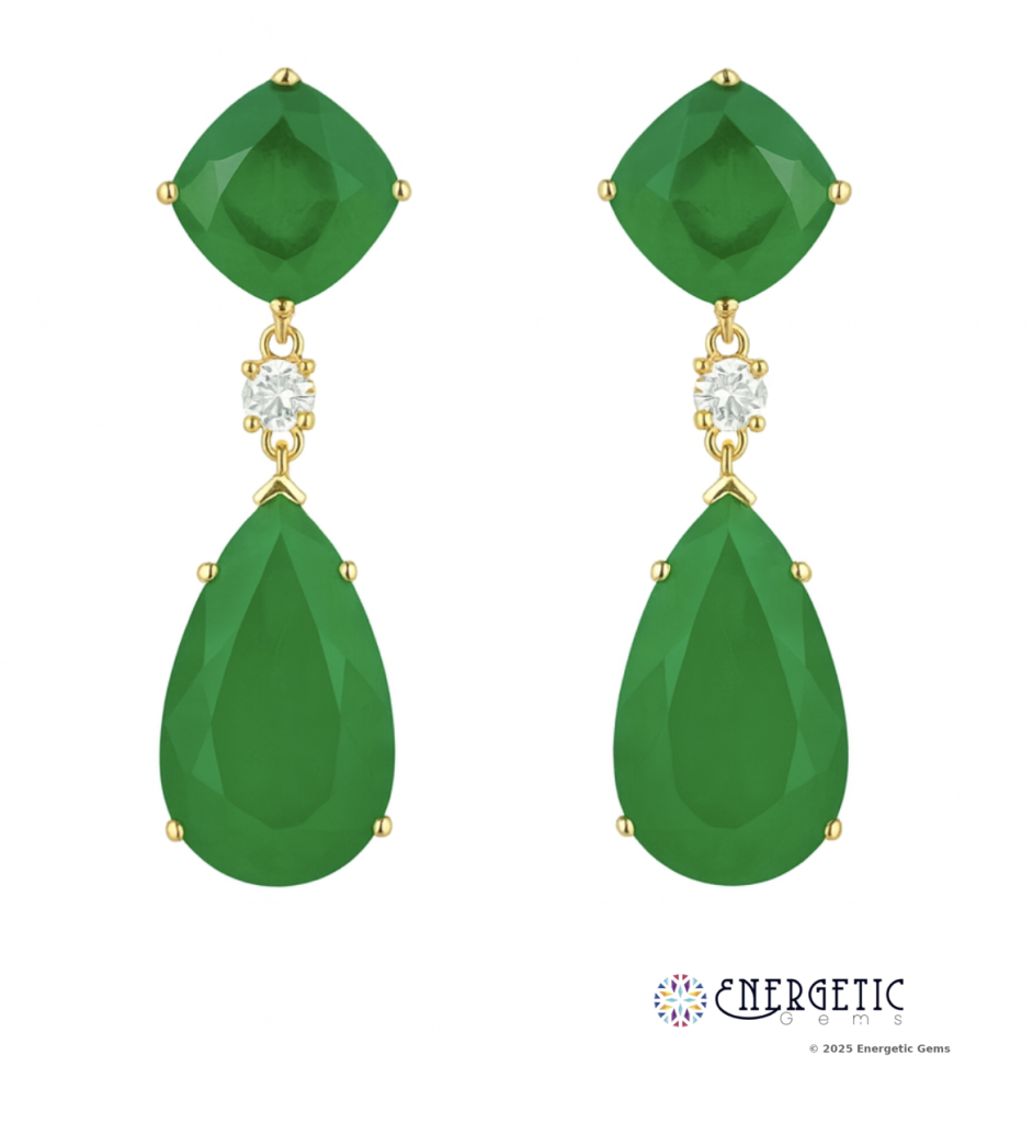Emerald & Diamond Drop Earrings