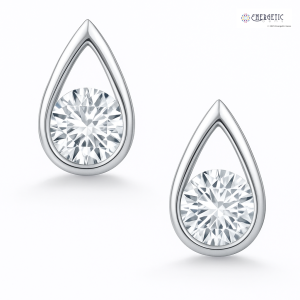 Teardrop Diamond Stud Earrings