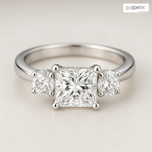 Three Stone Diamond Engagement Ring