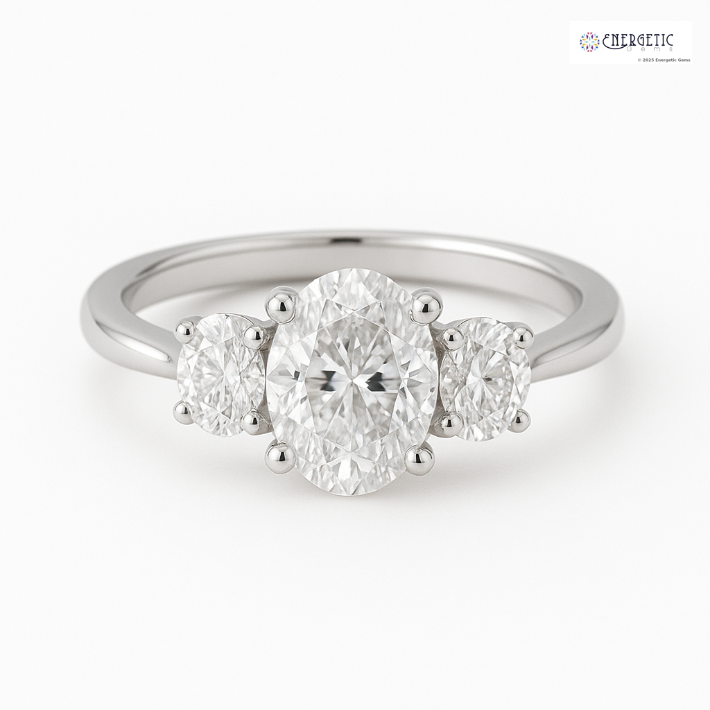 Three-Stone Oval Diamond Ring