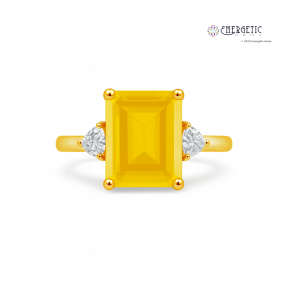 Yellow Sapphire Diamond Ring