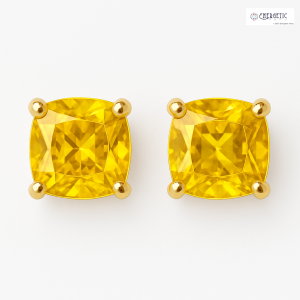 Yellow Sapphire Stud Earrings
