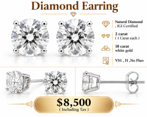 Natural Diamond Earrings